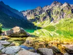 Sonnenaufgang am Morskie Oko, Tatras, Polen