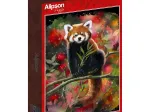 Roter Panda sitzt auf einem Ast
