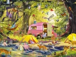 Campingplatz der Feen mit Freunden des Waldes