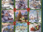 Neun Weihnachtsaufnäher