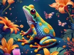 Der Frosch und der Ball der Schmetterlinge