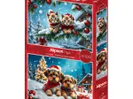 2 Puzzles - Weihnachtskätzchen und -welpen