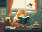 Cat & Books