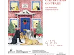 Weihnachtshütte – Quadratisches Box-Puzzle mit 1000 Teilen