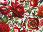 Pfingstrosen und Granatapfel