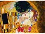 Gustav Klimt: Der Kuss (Detail)