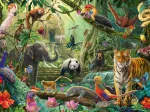 Bunte Tierwelt im Dschungel