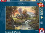 Thomas Kinkade: Holzhaus am Bach