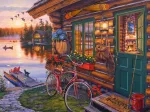 Seehütte mit Fahrrad