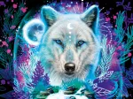 Neon Arktis-Wolf