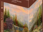 Holzpuzzle - Bergkulisse mit Bach