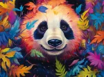 Pandabär im Regenbogenwald