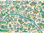 Handgeschnittenes Holzpuzzle - Paris Labyrinthes