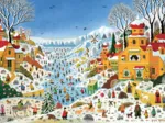 Handgeschnittenes Holzpuzzle - Scène Hivernale Au Toucans, Alain Thomas