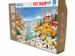 Handgeschnittenes Holzpuzzle - Scène Hivernale Au Toucans, Alain Thomas