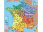 Handgeschnittenes Holzpuzzle - Carte De France Des Départements