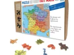Handgeschnittenes Holzpuzzle - Carte De France Des Départements