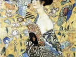 Handgeschnittenes Holzpuzzle - La Dame À L'Éventail, Gustav Klimt