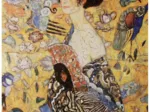 Handgeschnittenes Holzpuzzle - La Dame À L'Éventail, Gustav Klimt