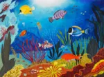 Handgeschnittenes Holzpuzzle - Tropical Fish