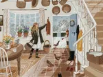 Handgeschnittenes Holzpuzzle - Le Printemps À Ma Porte, Robin Elise Pieterse