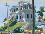 Handgeschnittenes Holzpuzzle - La Maison Des Haskell, Edward Hopper