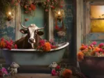 Die Kuh in der Badewanne