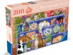 Wellness & Puzzle - Katzen im Regal