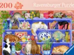 Wellness & Puzzle - Katzen im Regal