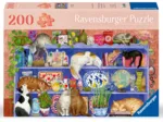 Wellness & Puzzle - Katzen im Regal