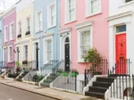 Bunte Stadthäuser in London