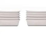 10 weiße Sortierschalen - 17.8 cm x 13.3 cm