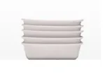 5 weiße Sortierschalen - 17.8 cm x 13.3 cm