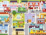 Riesen-Bodenpuzzle - In the Small Town