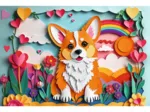 40 Jahre Trefl - Paper Art - Kleiner Hund