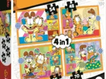 4 Puzzles - Garfield liebt Lasagne