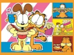 4 Puzzles - Garfield liebt Lasagne