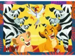 4 Puzzles - Mutiger König der Löwen