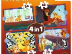 4 Puzzles - Mutiger König der Löwen