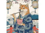 Pets as Art - Shiba Ramen-Meditation