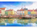 Puzzle aus Kunststoff - Old Nyhavn Port in Copenhagen
